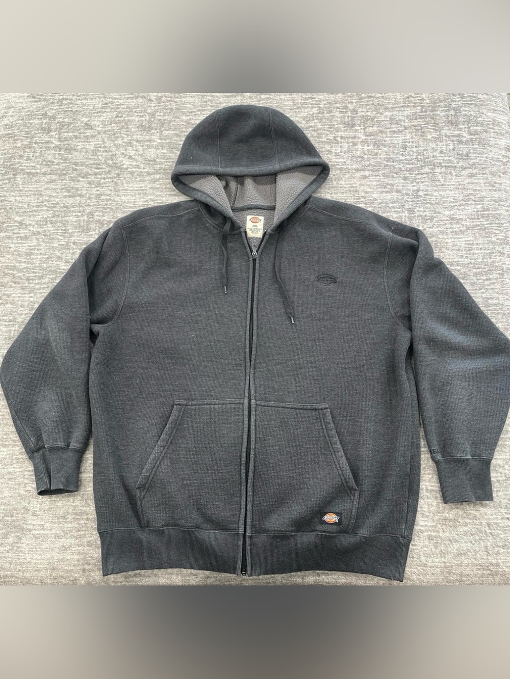 Dickies Men’s Charcoal Black Full-Zip Hoodie